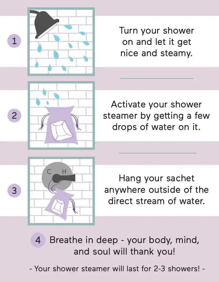 Cait + Co - Luxe Lavender + Oat Shower Steamer Fizzy Bomb - Esme and Elodie