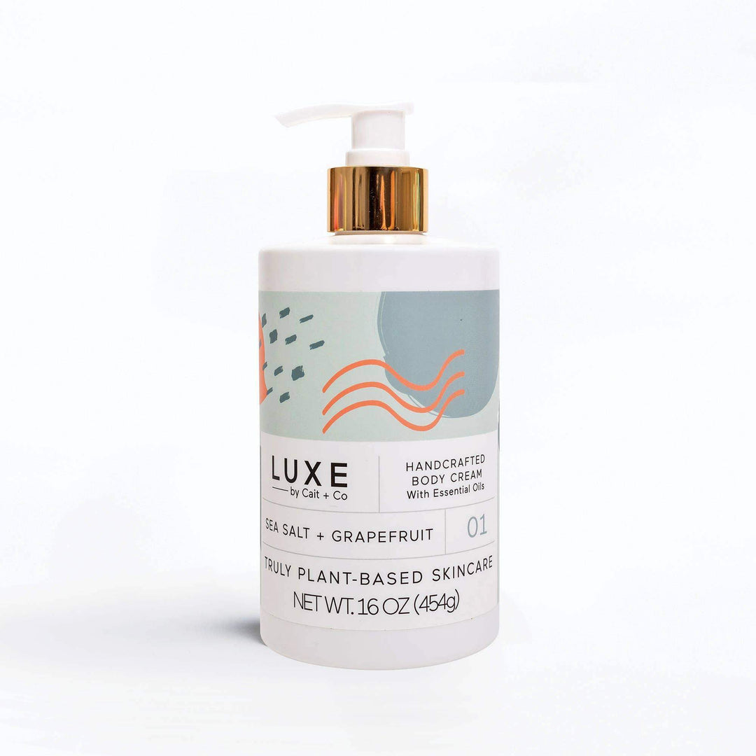 Cait + Co - Sea Salt + Grapefruit Shea Butter Body Cream - 16oz | Luxe - Esme and Elodie