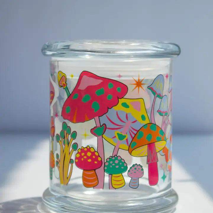 Canna Style - Colorful Mushroom Stash Jar - Esme and Elodie