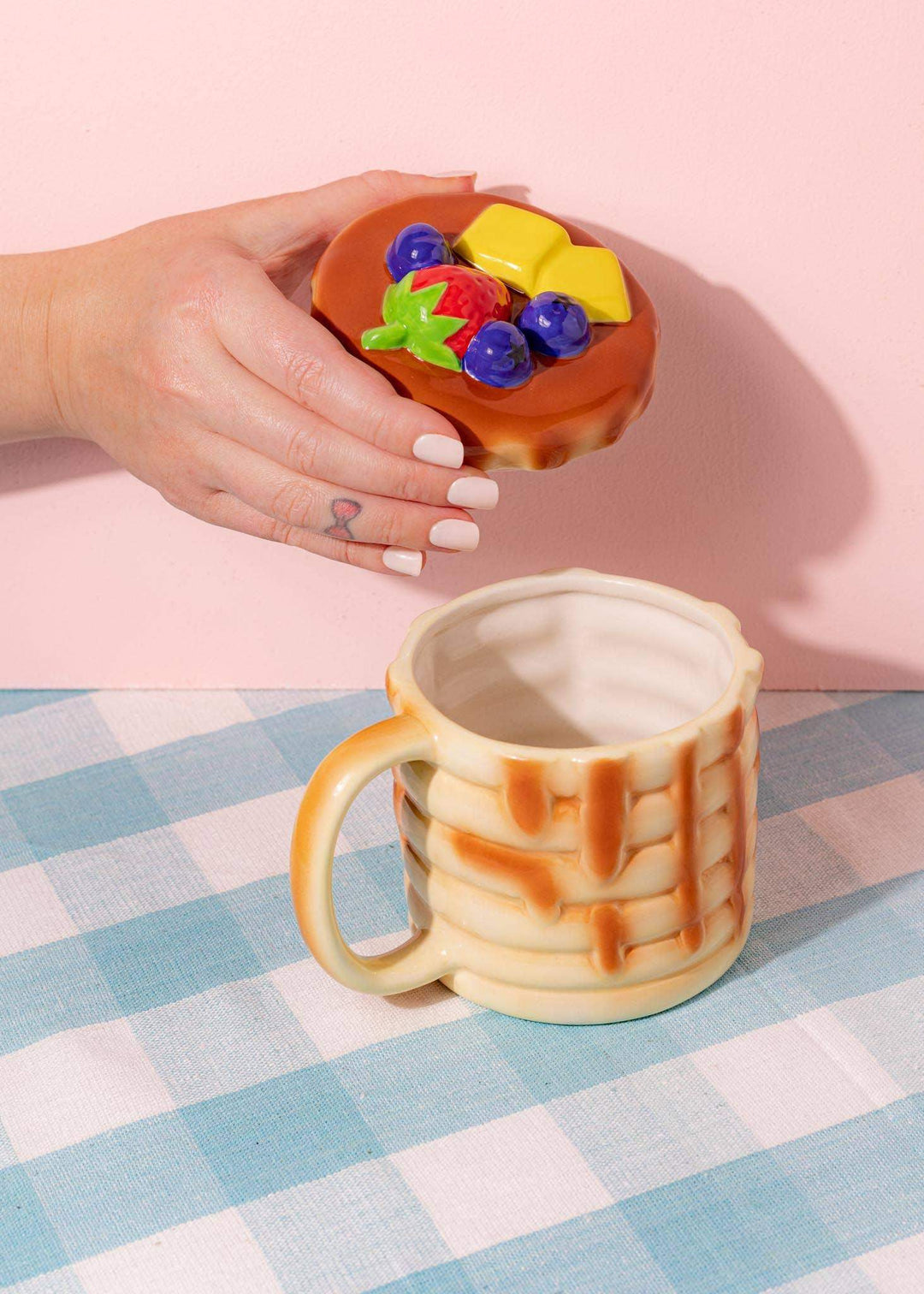 Canna Style Pancake Mug with Lid - Esme and Elodie