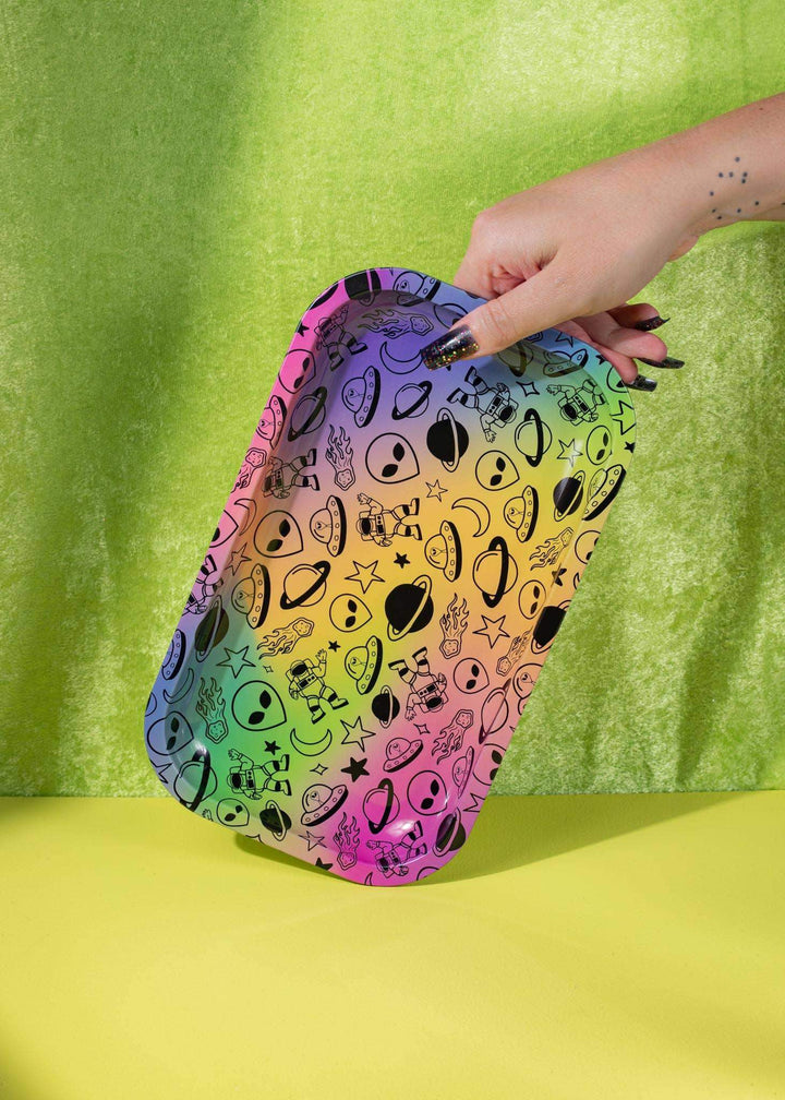 Canna Style Space Doodle Rolling Tray - Esme and Elodie