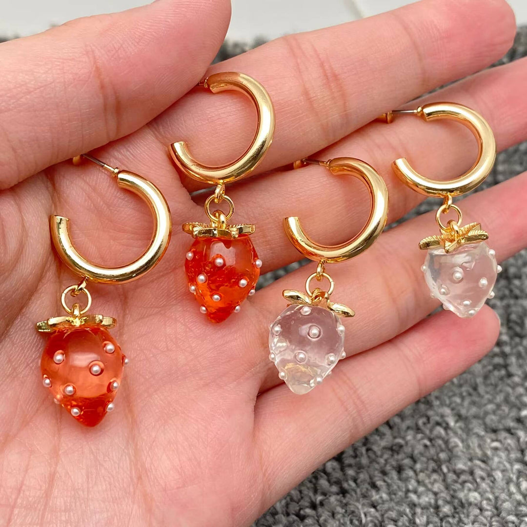 Mio Queena - Strawberry Dangle Earrings: Red