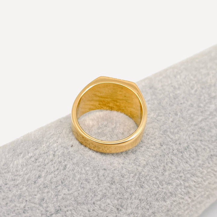 Mio Queena - Stainless Steel 18K Gold Plated Sun Ring