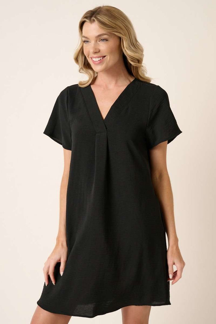 Womens Mittoshop Envelope V-Neck Dress Black