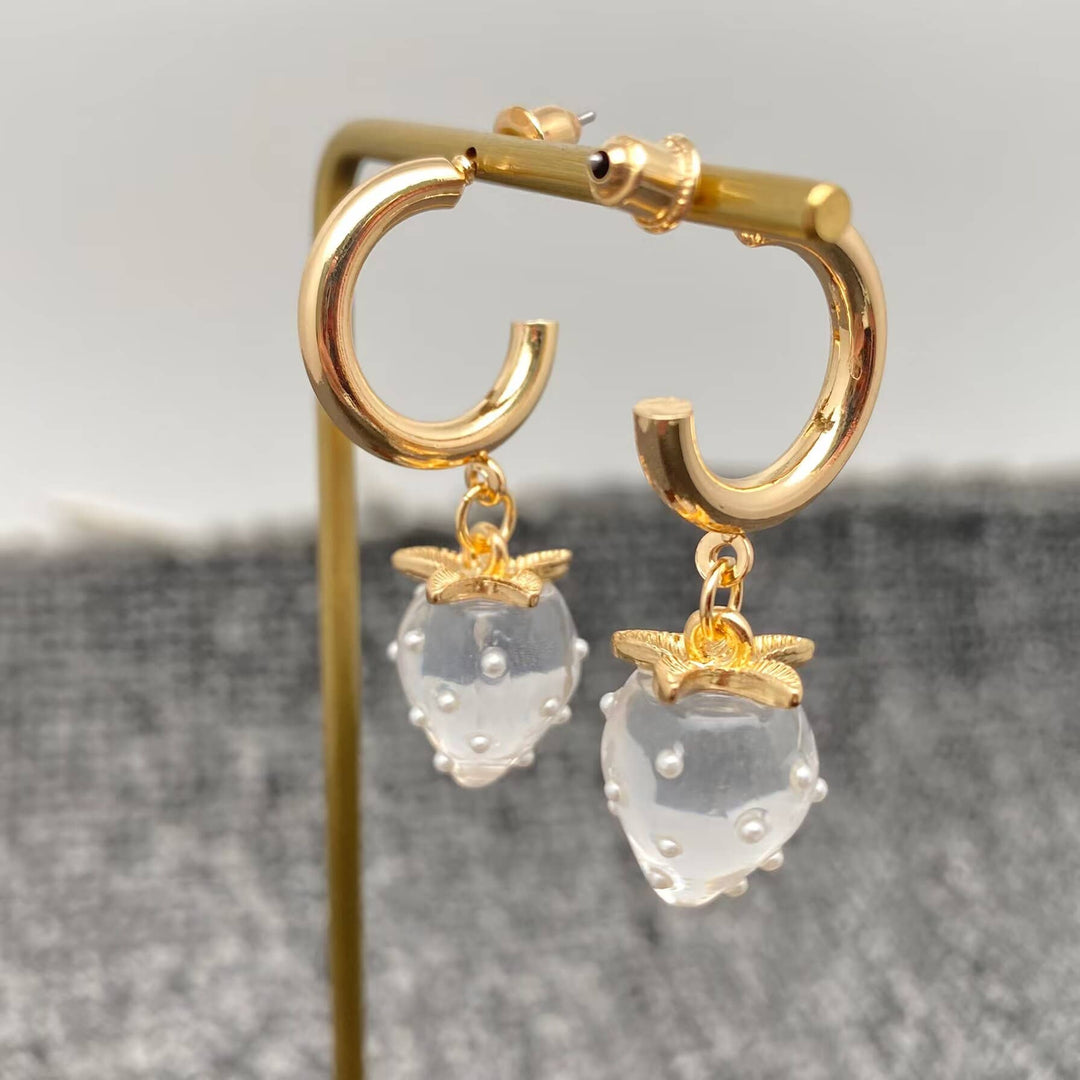 Mio Queena - Strawberry Dangle Earrings: Red