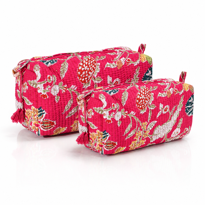BNB Crafts Inc. - Cotton Block Print Pouch Set- 2 in a Set