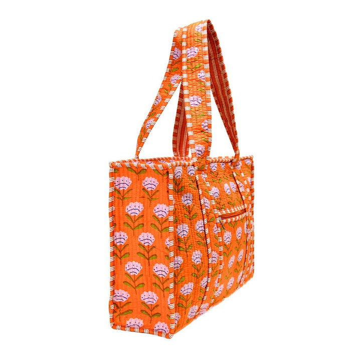 BNB Crafts Inc. - Cotton Block Print Tote Bag- Small & Large: Large