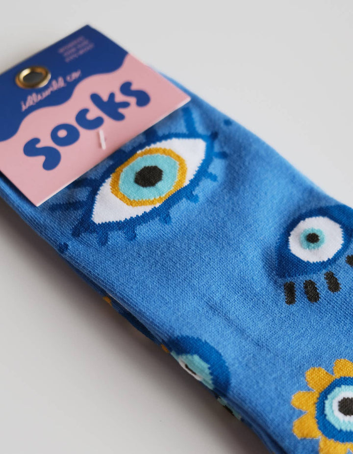 Idlewild Co. - Evil Eye 100% Cotton Women's Crew Socks