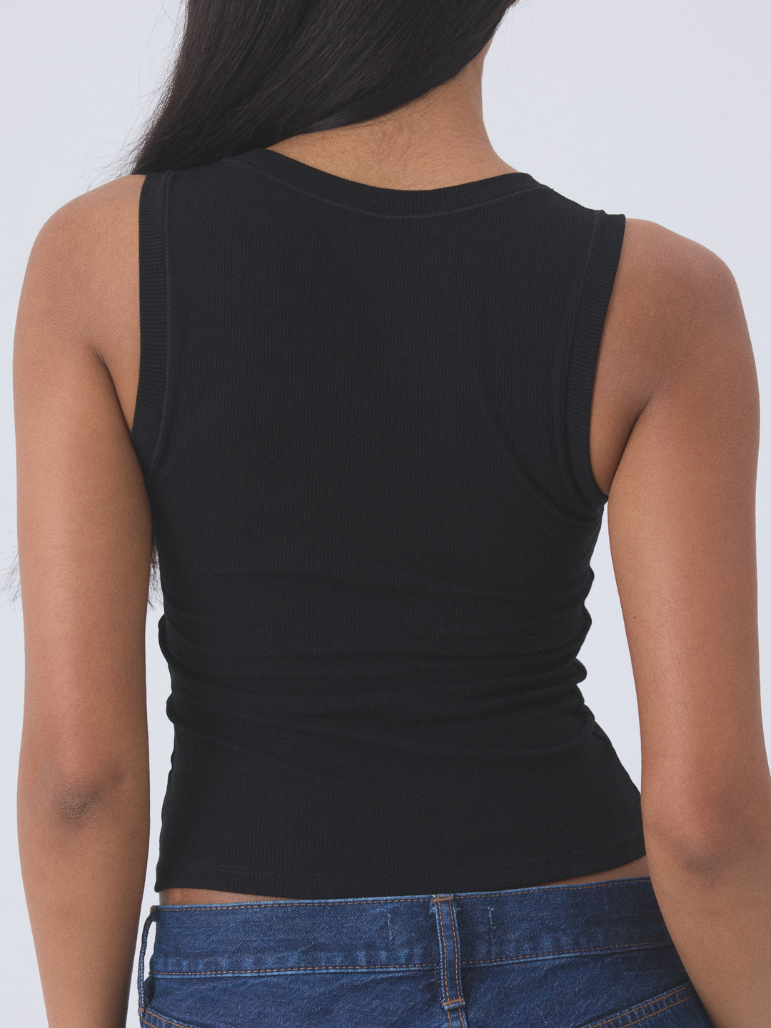 Klassy - Chunky Binding Ribbed Square Neck Tank: Dark Red