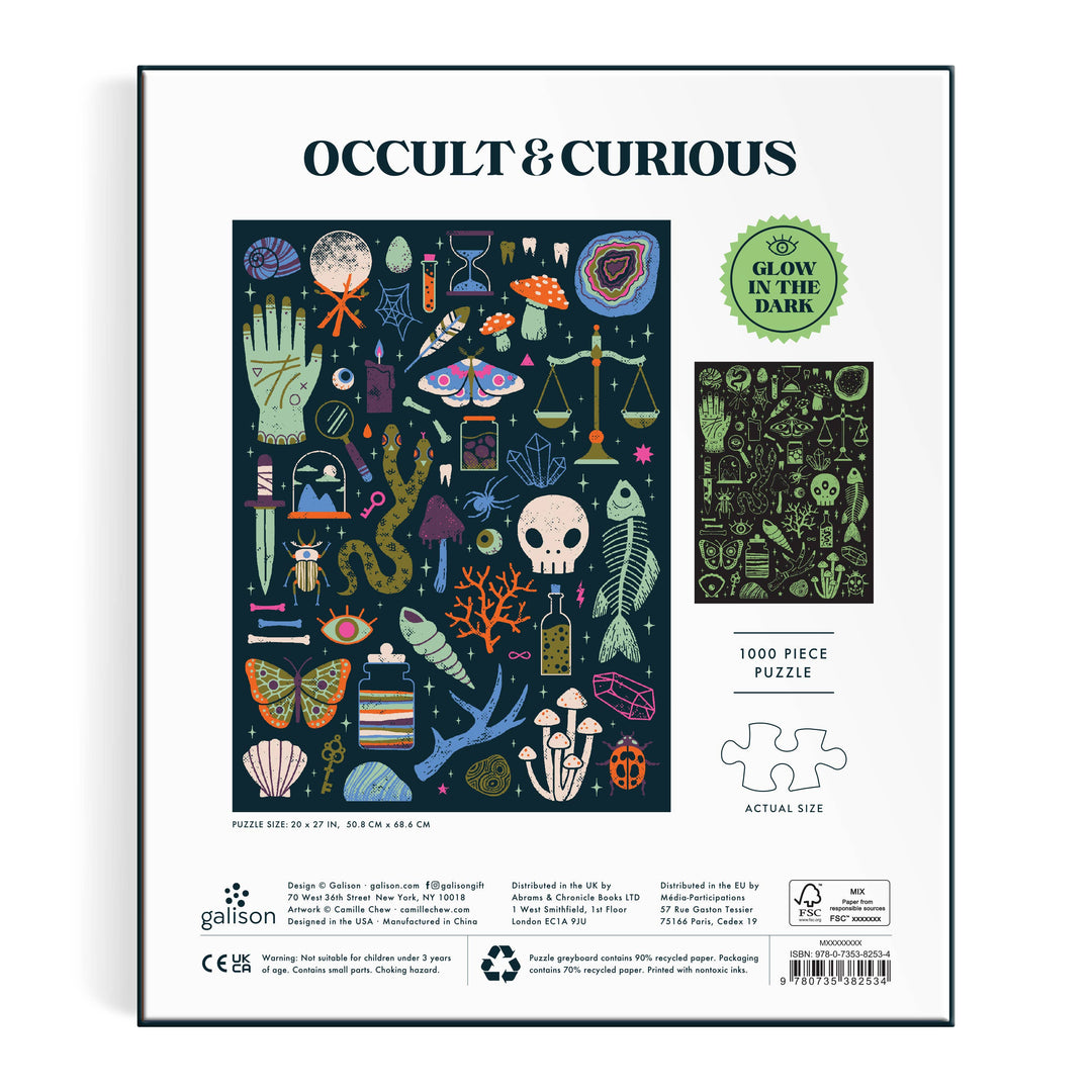 Chronicle Books - Occult and Curious 1000 Piece Glow in the Dark Puzzle - Esme and Elodie
