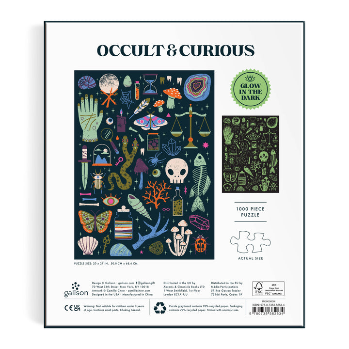 Chronicle Books - Occult and Curious 1000 Piece Glow in the Dark Puzzle - Esme and Elodie