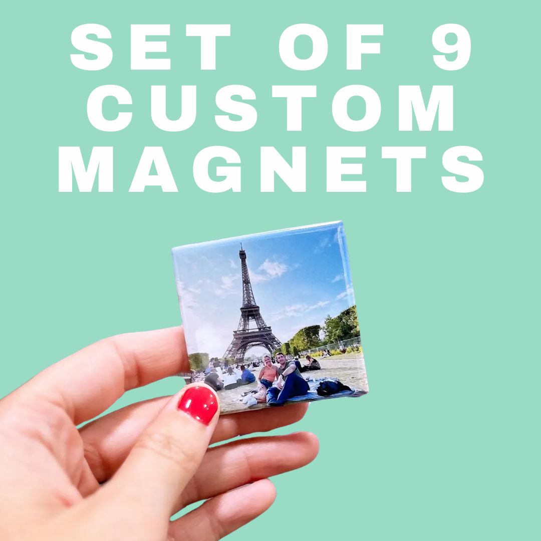 Custom set of 9 Magnets- 2"x2" Square - Esme and Elodie