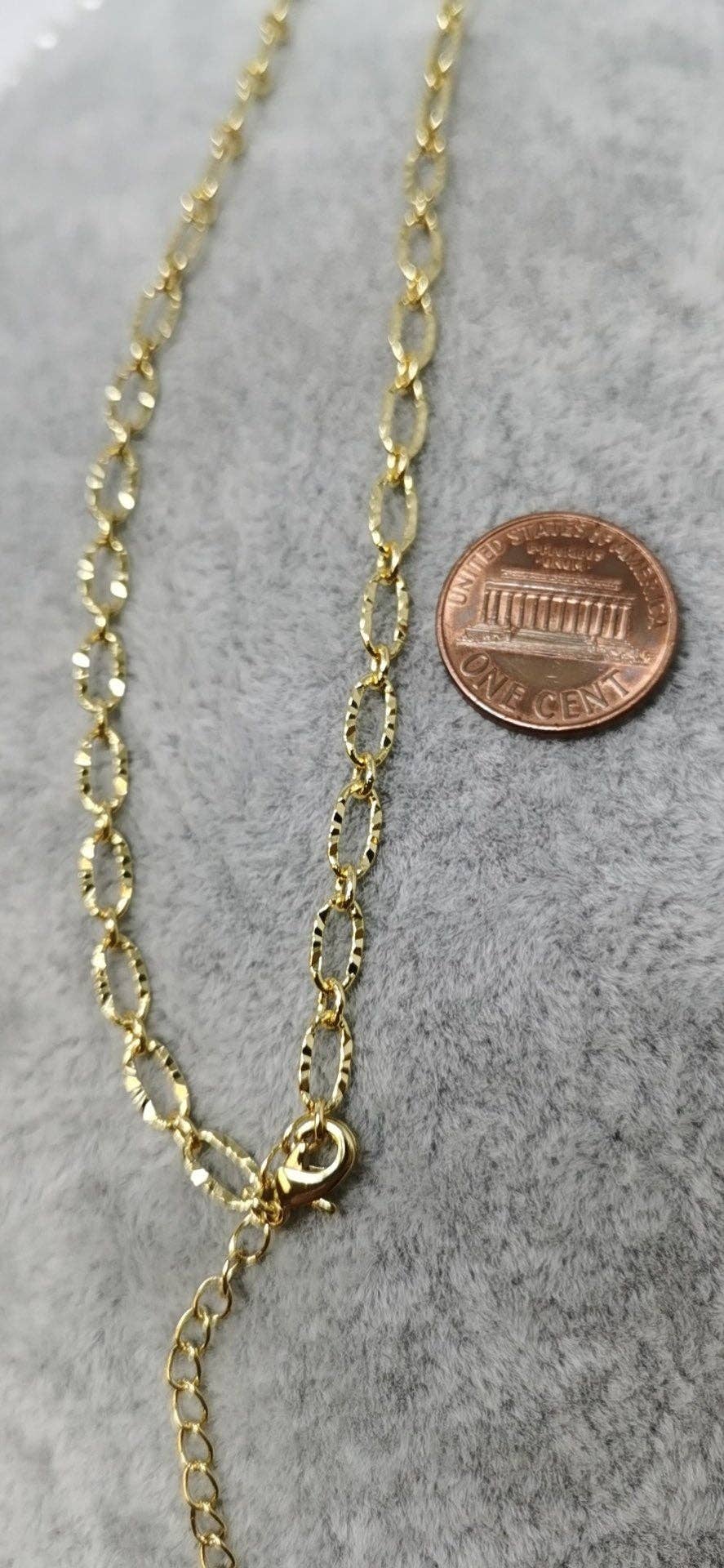 14k GOLD filled Oval Link chain 17.5 inch Necklace