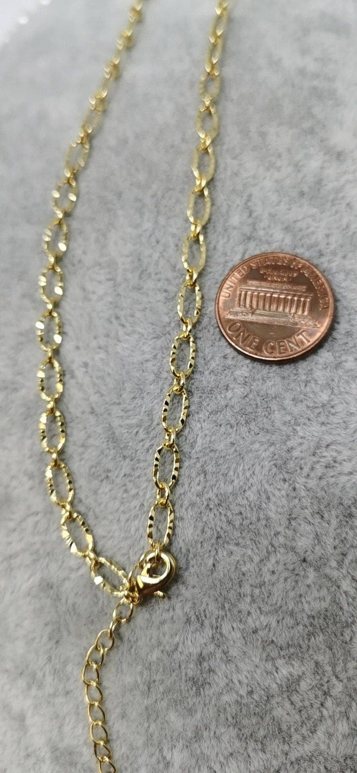 14k GOLD filled Oval Link chain 17.5 inch Necklace