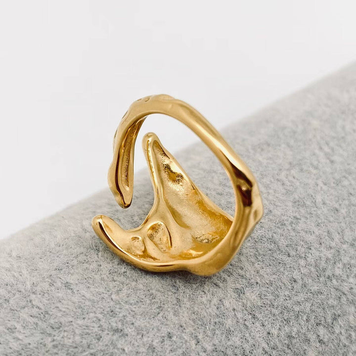 Mio Queena - Irregular Texture Design 18K Gold Plated