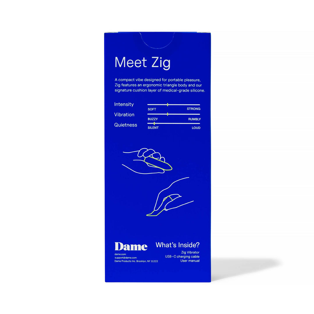 Dame Products - Zig, Lipstick Vibrator: Pink - Esme and Elodie