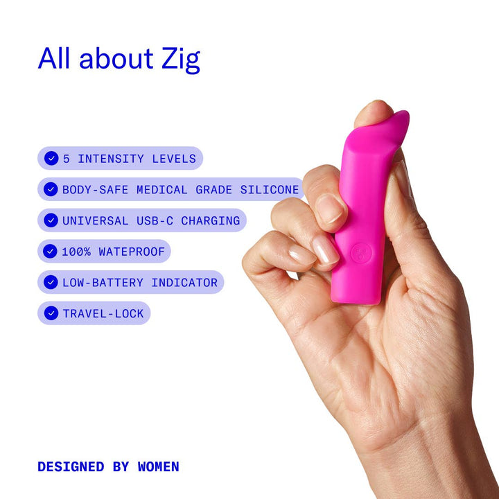 Dame Products - Zig, Lipstick Vibrator: Pink - Esme and Elodie