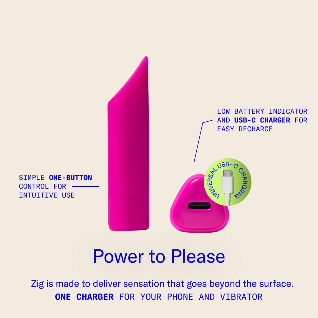 Dame Products - Zig, Lipstick Vibrator: Pink - Esme and Elodie