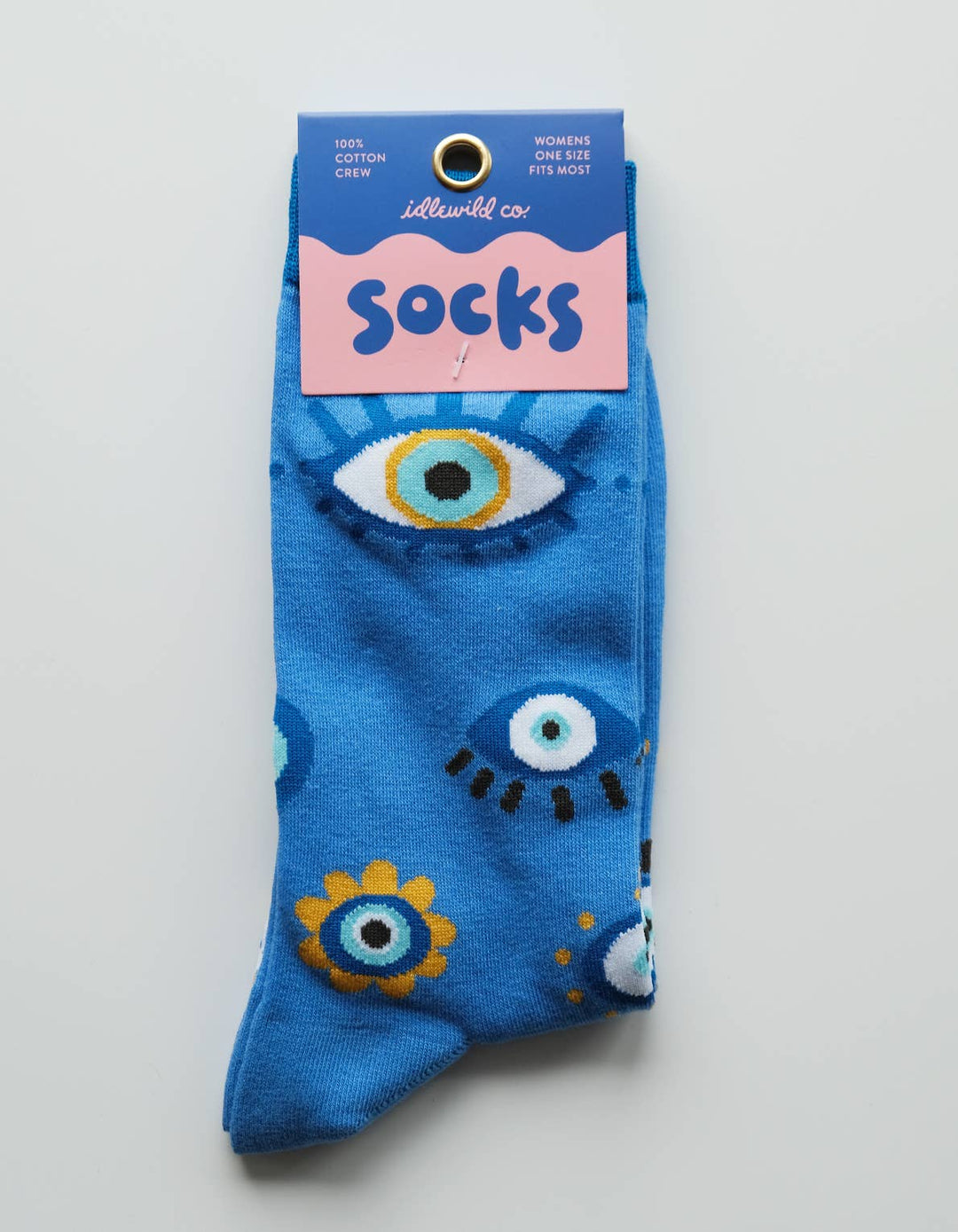 Idlewild Co. - Evil Eye 100% Cotton Women's Crew Socks