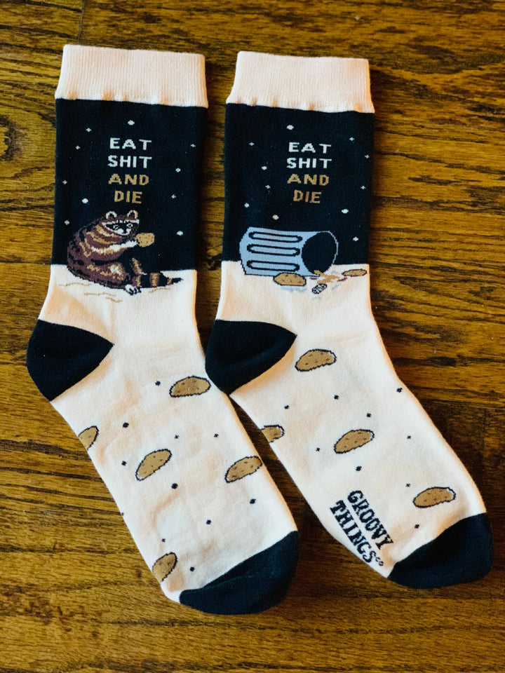 Eat Shit & Die Womens Crew Socks