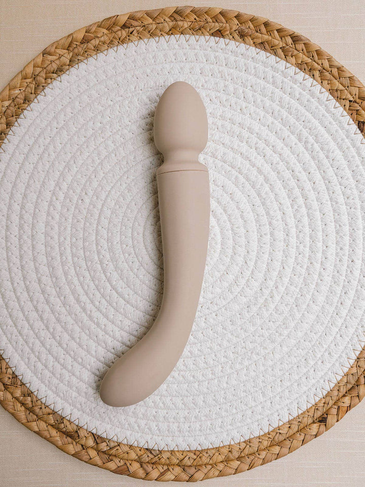The Natural Love Company - Cassia | Dual-ended and Curved Wand Vibrator | Ocean Plastic: Retail Box
