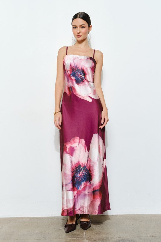 Womens INA Floral Slip Dress Maxi