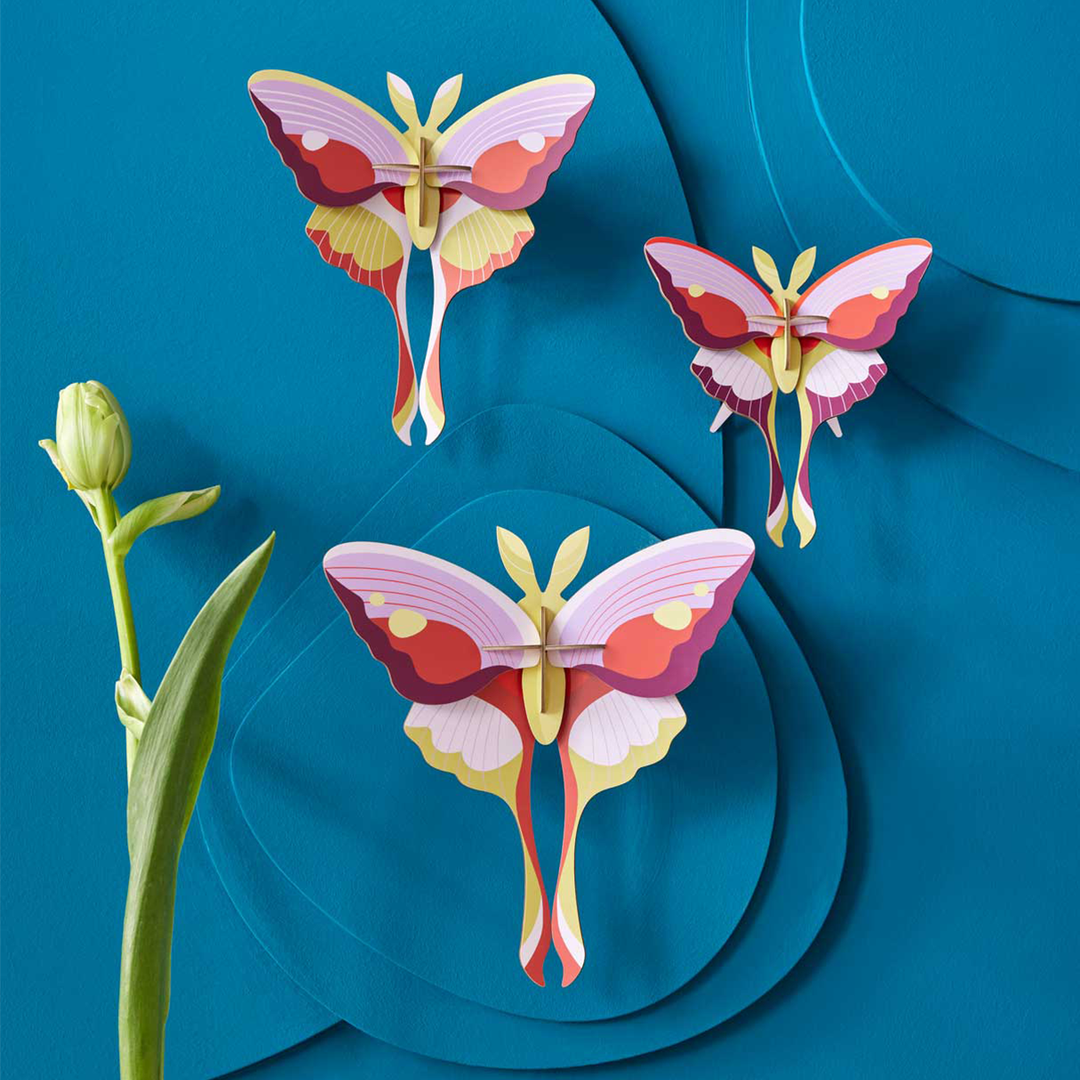 Studio Roof- 3D Wall Art - Butterflies- Lilac Comet Butterflies, set of 3