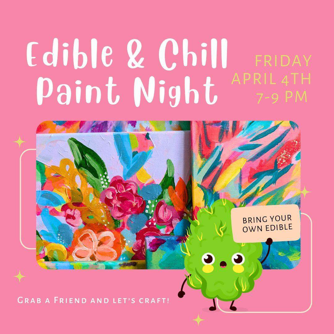 photo of paintings edible paint night at womens boutqiue esme and elodie renton seattle washington