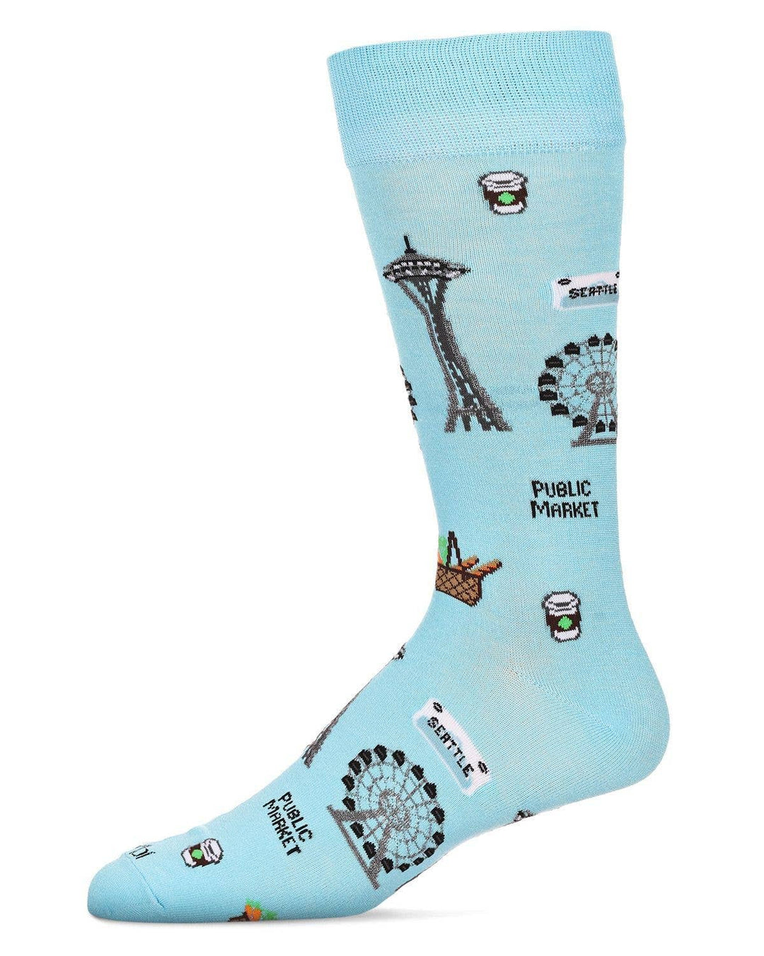 Infinity Classics International Inc. - Seattle Mens Bamboo Crew: Blue Topaz / 10-13