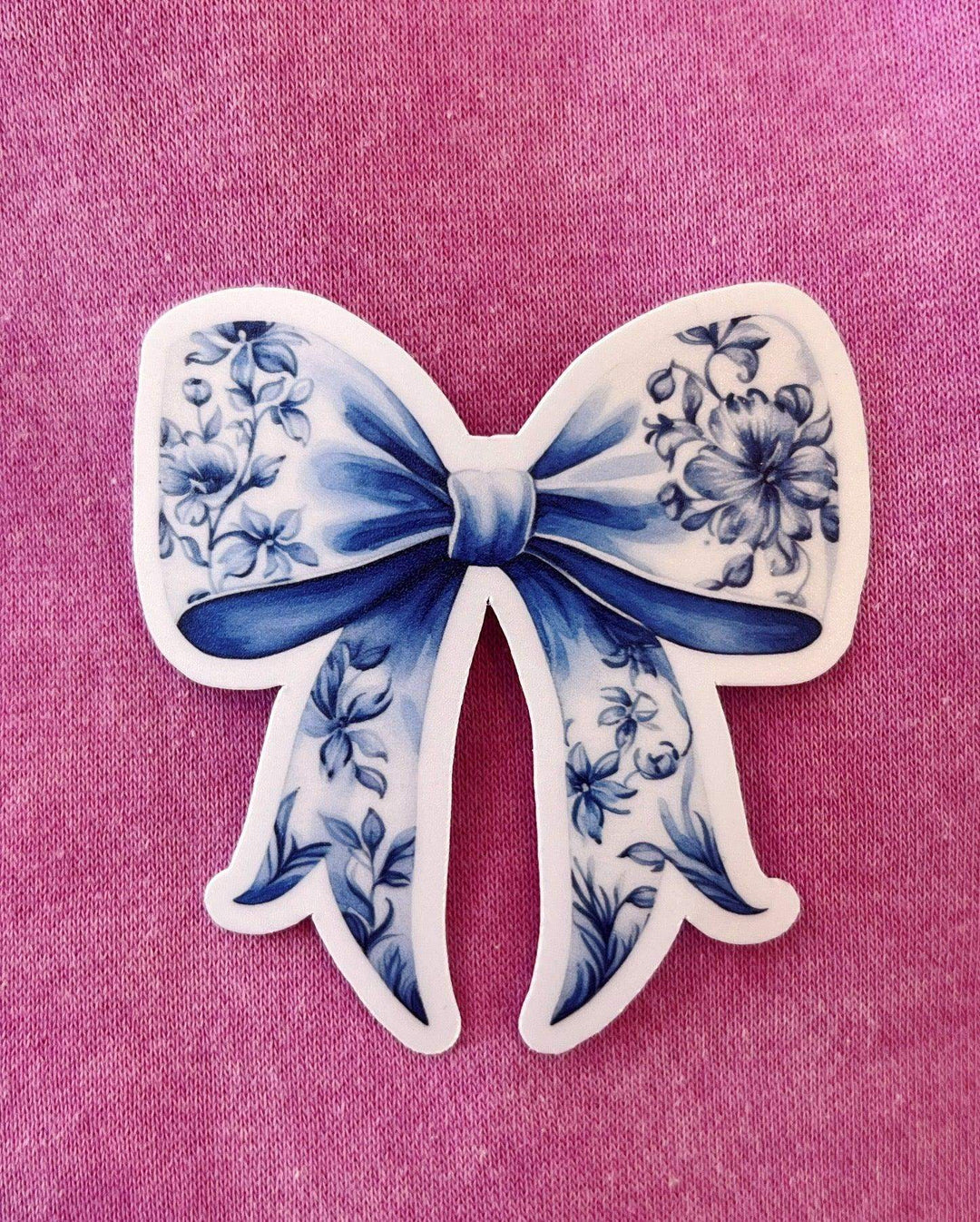 Esme & Elodie Delft Blue Bow Sticker - Esme and Elodie