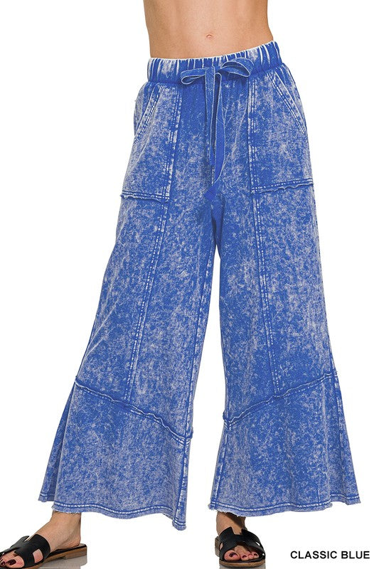 womens exposed seam pants in blue anthropologie dupe