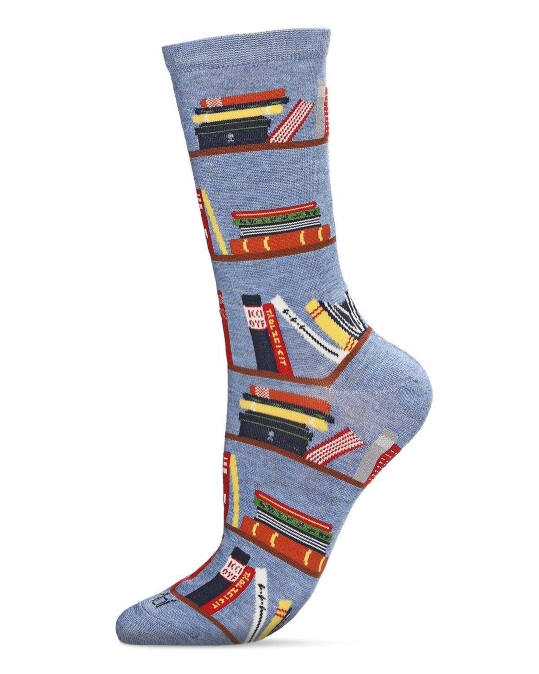 Infinity Classics International Inc. - Let's Read Bookshelf Crew Sock: Denim Heather / 9-11