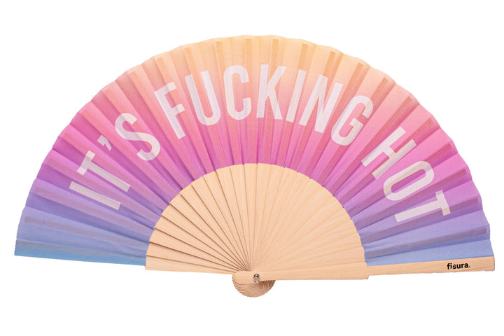 Fisura - Hand fan "Fucking hot" gradient - Glow in the dark