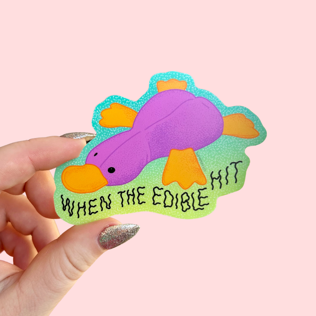 The Peach Fuzz - When The Edible Hit Sticker
