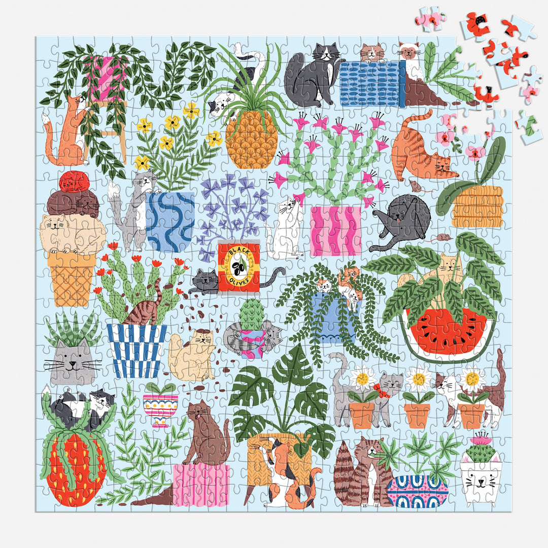 Chronicle Books - Cats in the Houseplants 500 Piece Puzzle