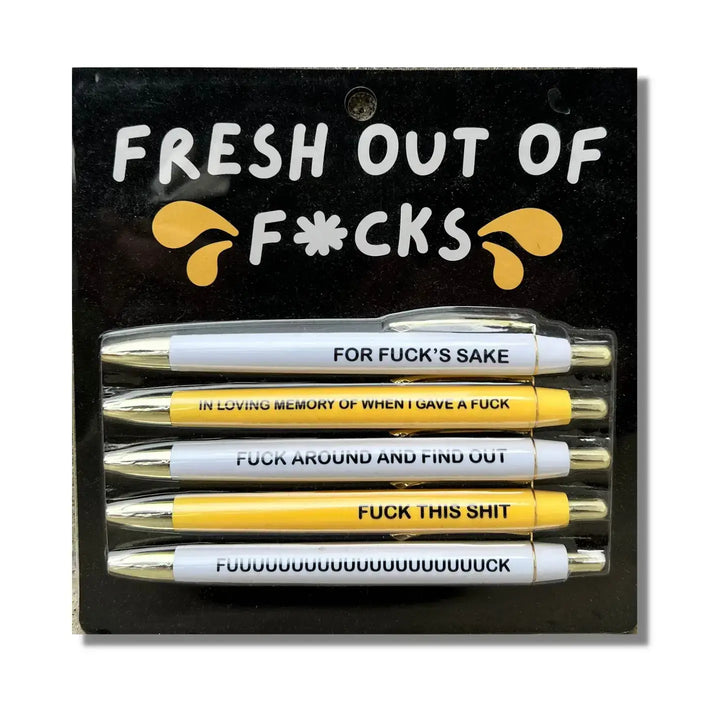 FUN CLUB - PREORDER Fresh out of Fucks Pen Set (funny, pens)
