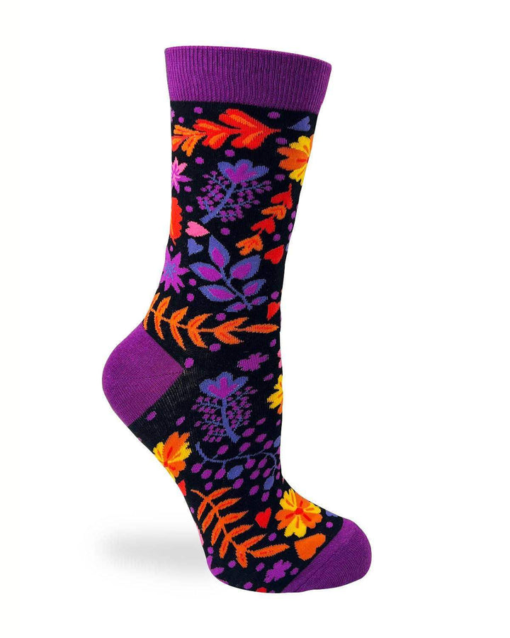 Fabdaz - Autumn Floral Women's Crew Socks - Esme and Elodie
