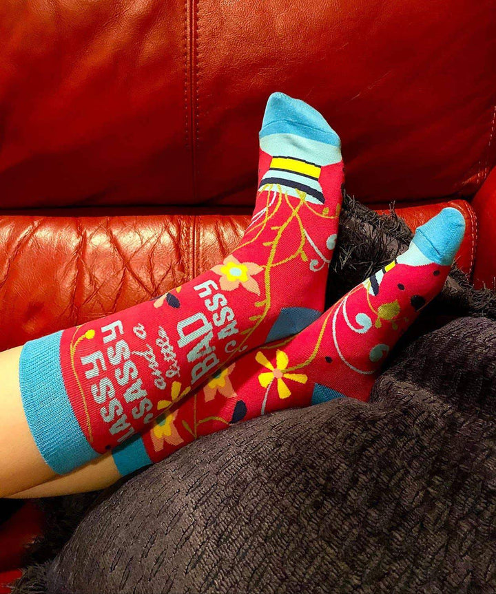 Fabdaz - Classy Sassy and a Little Bad Assy Women's Crew Socks - Esme and Elodie