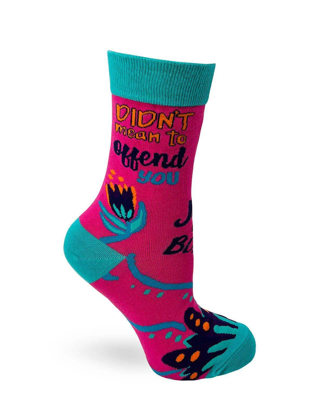 Fabdaz - Didn't Mean to Offend You, it's Just a Bonus! Women's Socks - Esme and Elodie