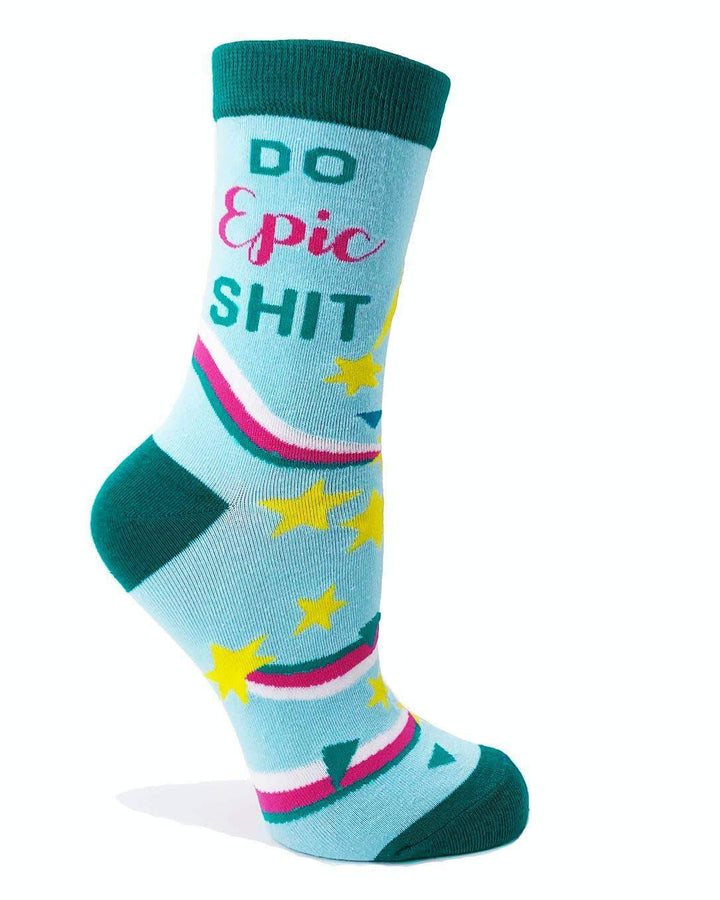 Fabdaz - Do Epic Shit Ladies' Crew Socks - Esme and Elodie