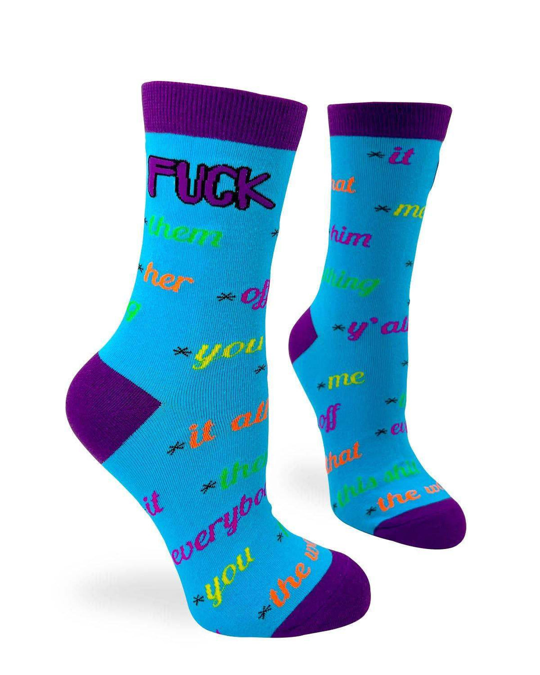 Fabdaz - F**k Everything Extremely Sassy Ladies' Novelty Crew Socks - Esme and Elodie