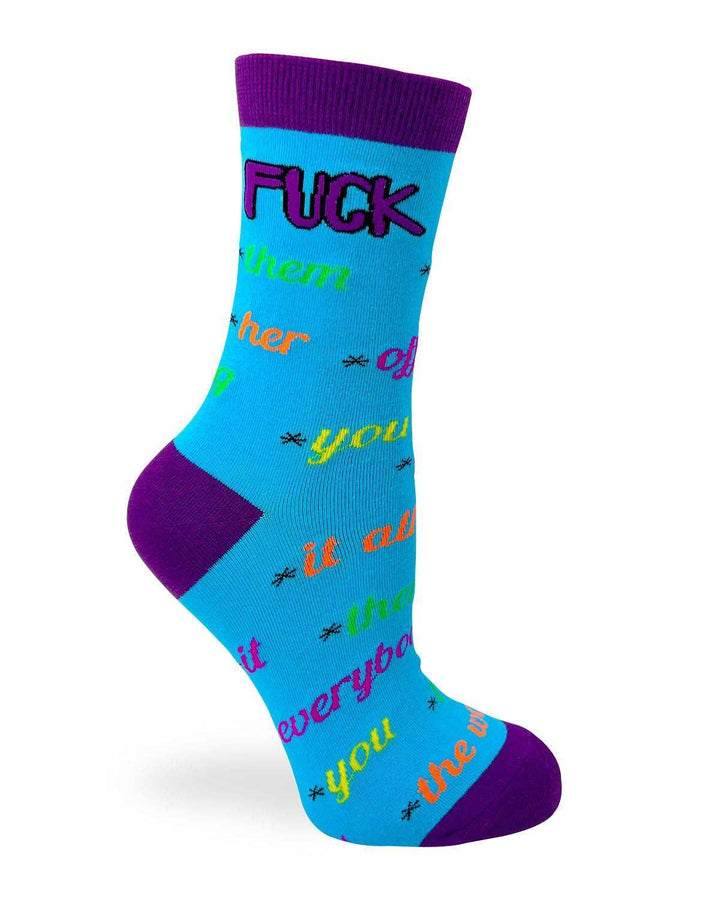 Fabdaz - F**k Everything Extremely Sassy Ladies' Novelty Crew Socks - Esme and Elodie