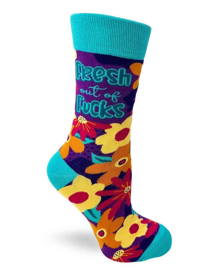 Fabdaz - Fresh out of F..ks Ladies' Novelty Crew Socks - Esme and Elodie