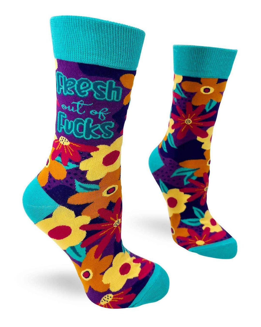 Fabdaz - Fresh out of F..ks Ladies' Novelty Crew Socks - Esme and Elodie