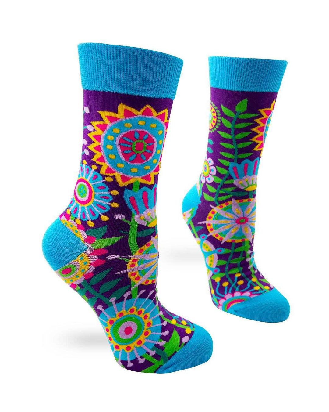 Fabdaz - Funky Floral Women's Crew Socks - Esme and Elodie