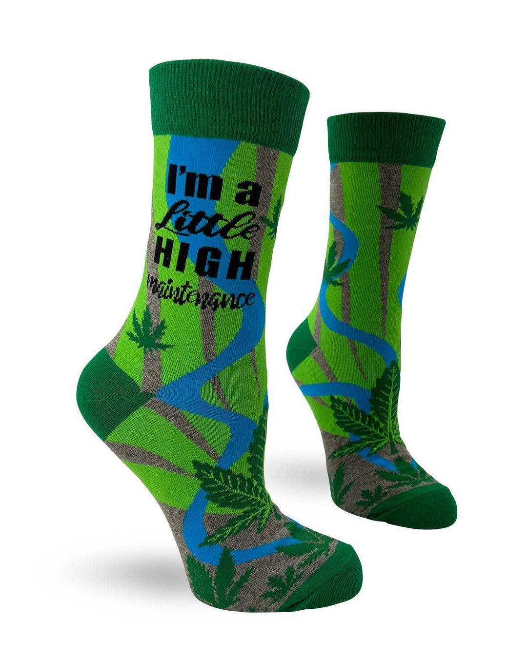 Fabdaz - "I'm a Little High Maintenance" Funny Women's Crew Socks - Esme and Elodie