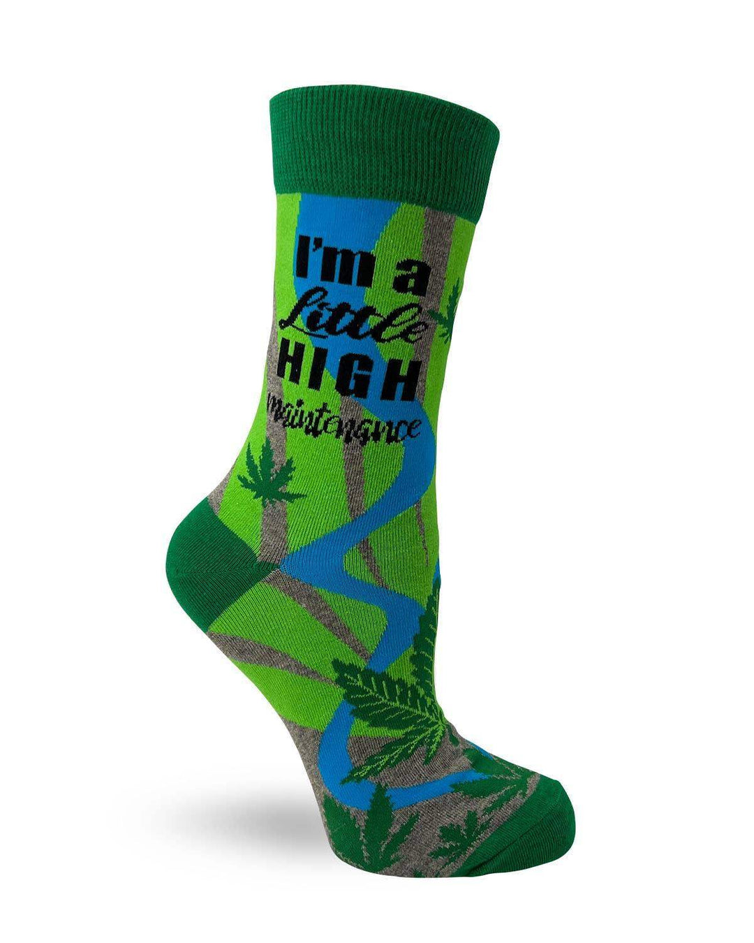 Fabdaz - "I'm a Little High Maintenance" Funny Women's Crew Socks - Esme and Elodie