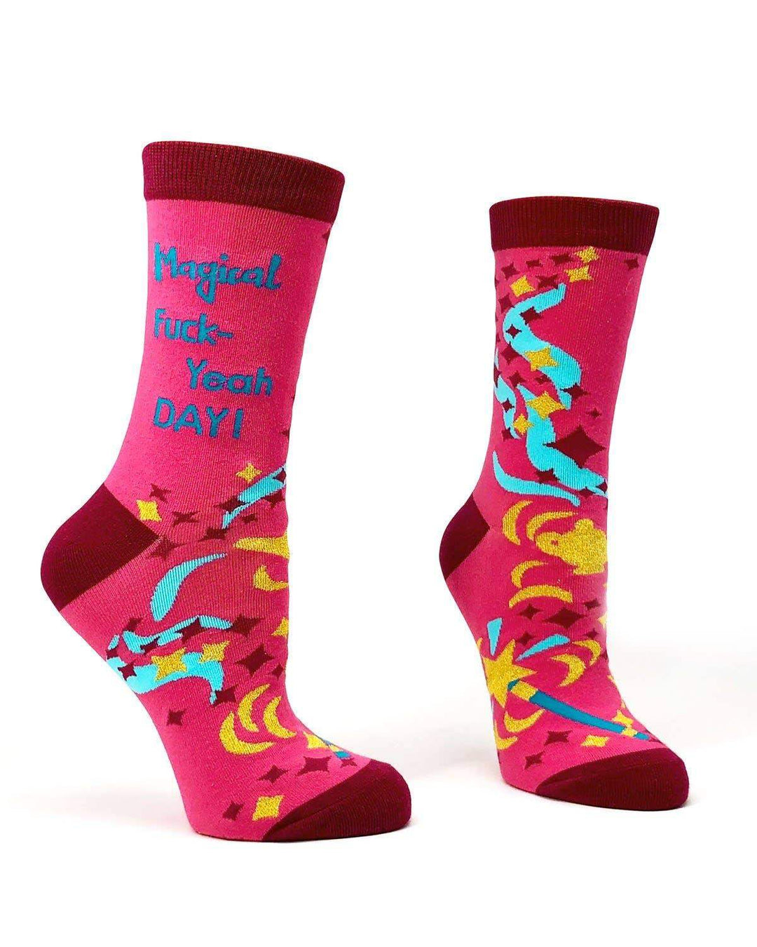 Fabdaz - Magical F**k-Yeah Day Women's Crew Socks - Esme and Elodie