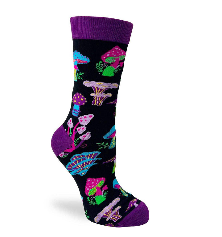 Fabdaz - Trippy Mushrooms Women's Novelty Crew Socks - Esme and Elodie