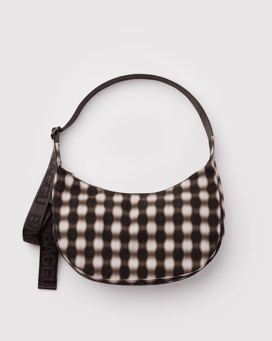Baggu- Medium Crescent Bag in Blurred Gingham